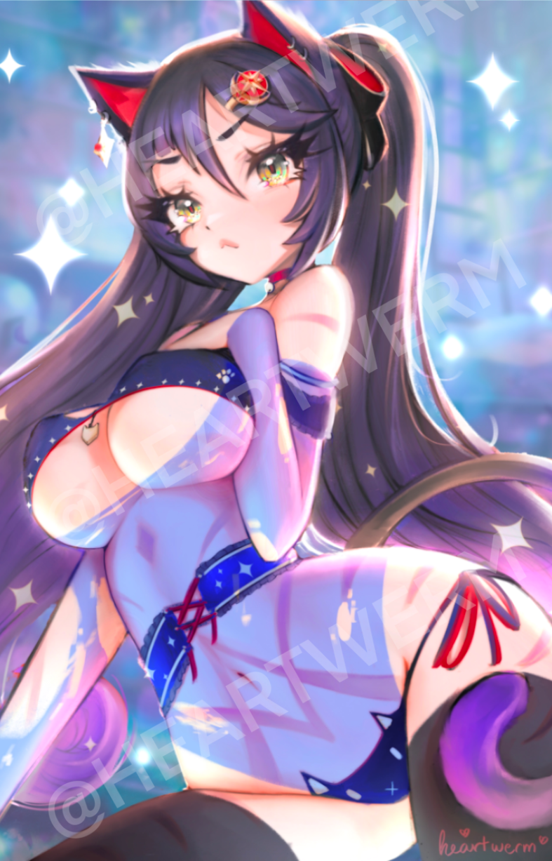 Kitty Lingerie Mona Art Print