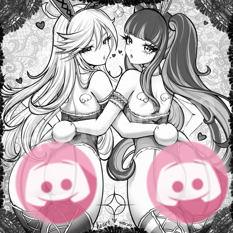 Lingerie Bunnies Manga Mini Print